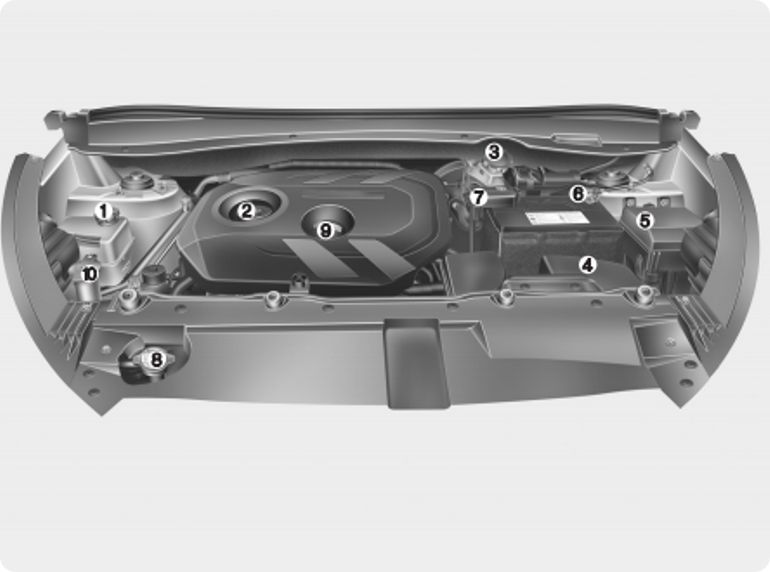 Отсек дизельного двигателя  Kia Sportage 2014