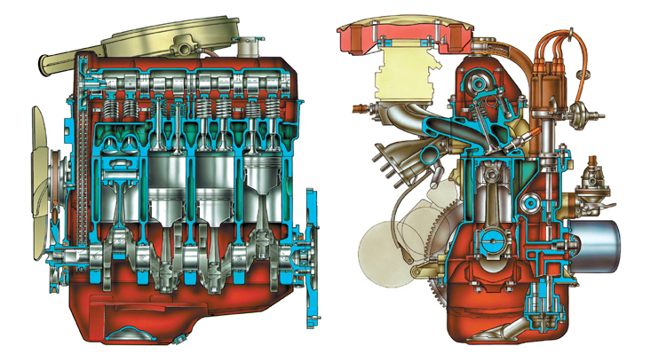Двигатель в разрезе ВАЗ-2101