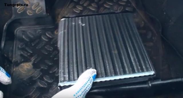 Замена радиатора печки без разбора панели лада калина